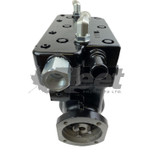9115159350CMX twin WABCO compressor, ST676-style Cummins air brake compressor, 30 CFM, flange mount, ST676, 3025085, 3048680