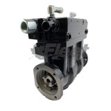 9115159350CMX twin WABCO compressor, ST676-style Cummins air brake compressor, 30 CFM, flange mount, ST676, 3025085, 3048680