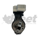 9111530270 remanufactured air brake compressor for Cummins ISX/QSX; flange-mounted 85MM WABCO unit with 13T thru-drive, 3689649, 911 153 027 0, 3689649RX