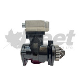 9111530270 remanufactured air brake compressor for Cummins ISX/QSX; flange-mounted 85MM WABCO unit with 13T thru-drive, 3689649, 911 153 027 0, 3689649RX
