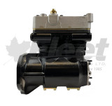 DF-596 Detroit Diesel air brake compressor new, part 5005875, fits Series 60/50 engines, flange mount with 27 CFM capacity.