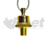 12103 manual air tank drain valve for truck and trailer, 36 inch pull cable, 1/4 npt male, corrosion-resistant brass body