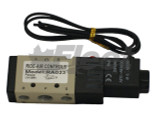 ra023 5-port solenoid valve for truck lift axle control, 12v spring return, 1/4" npt ports, 2-position air valve