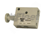 ra230a pin lock valve 3-way push-pull with auto reset for trailer slider control, aluminum body, 3-port, spring brake air