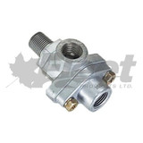 278597-g dc-4 double check valve for truck and trailer air brake systems, dual input, 1/4" npt, shuttle operated, fmvs-121