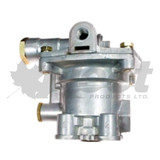 Sealco 110200-G relay emergency valve, charging style with ratio feature, 1/4" control and supply ports, 3/4" reservoir, four 3/8" deliveries, 4.5 PSI crack pressure.