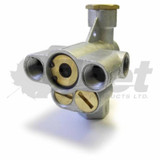 Sealco 110800-G spring brake control valve, 4-port air brake valve with relay feature for tandem/tridem trailers, FMVSS 121 compliant.