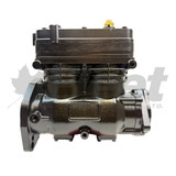 5016389X Bendix BA-922 air compressor without gear, flange mount, fits John Deere Tier 3 PowerTech Plus 4.5L–13.5L engines, 5016044, 5016380, 5016381, 5016389, 5019611, 802158, K049684, K055603 | John Deere: RE528181, RE528960, RE528961, RE529515, RE537275