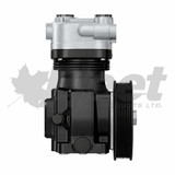 4111415520 WABCO  single cylinder 75mm air compressor for Kenworth Peterbilt Volvo Mack trucks base mounted compressor with pulley