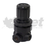 RA615 adjustable mini regulator valve with 1/4 NPT ports and 2-125 psi range for truck air suspension controls