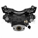 Meritor EX225H227XX101 EX225H2 left-hand air disc brake caliper with carrier, axial 0-degree mount Volvo: 22188310, 22188312, 23675025 | Automann: 158.EX225H227 | Webb: ML441084