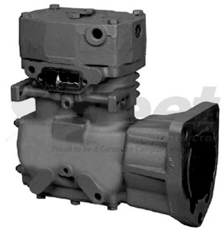 Reman TF-501 Mack Compressor, equipped for power steering, water and air cooled, threaded discharge, for Mack engine applications