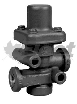 286500-G pressure protection valve for truck/trailer brake systems, 1/4" ports, PR-4 style, 85 PSI close threshold