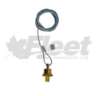 fp12105 manual drain valve for truck/trailer air tanks, 60" pull cable, 1/4" npt male thread, corrosion-resistant design