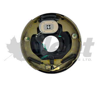 Left hand electric brake assembly 10" x 2-1/4" for 3,500 lb trailer axles, K23-026-00, 23-26, K23-26 | BULK - 10 X 2-1/4" 3500 LBS L.H. BRAKE ASSY