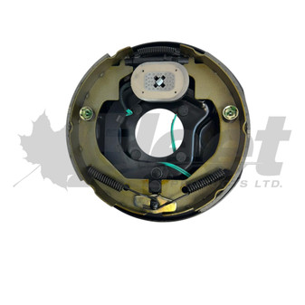 FP12-1014 10x2-1/4 right hand electric brake assembly for 3.5K trailer axle, QAI & CSA certified with 4-bolt flange