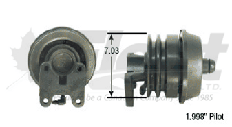 104761X FD-3 reman fan clutch for Cummins and Ford diesel with 2.00" pilot and 7.03" pulley diameter