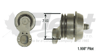 104770X FD-3 reman fan clutch with 2" pilot and 7" pulley, spring-engaged for Ford, Mack, Freightliner