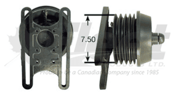 104905X FD-3 CAT fan clutch remanufactured, 2" pilot, 7.5" pulley, dual serpentine, spring engaged, fits Caterpillar trucks