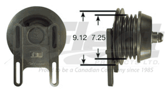 106866X FD-3 Detroit fan clutch remanufactured, 2" pilot, dual pulley 7.25 and 9.12 inch, pneumatic, dual serpentine