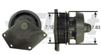 107901X FD-L CAT fan clutch, 2.56" pilot, 7.12"/7.83" pulley, spring engaged, pneumatic on/off for Class 6-8 trucks