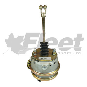 287185-G DD-3 Brake Actuator Long Rod LH Type 30 for MCI Coach, safety locking chamber with double diaphragm