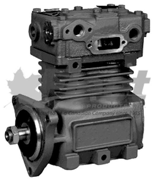 107869X TF-750 Mack Compressor with left inlet, selectable top/left discharge, fits Mack V8 trucks, water/air cooled