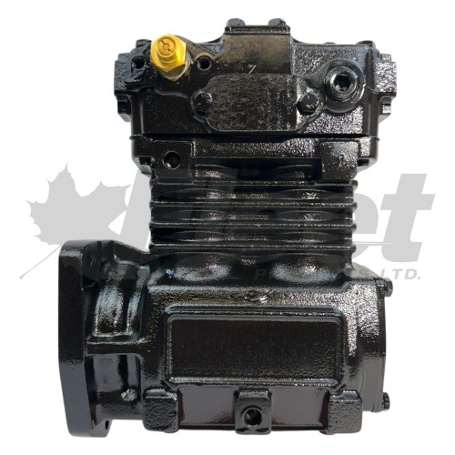 Remanufactured TF-550 CAT air brake compressor 109139X for C15 and 3406 engines, dual discharge, water cooled, OE-quality.