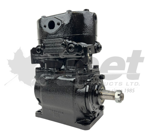 227322, 9N2619 Reman TF-500 Pulley Drive air brake compressor, water-cooled, rotatable head, for heavy-duty trucks, semi trucks, and commercial vehicles. 227322, 9N2619 Reman TF-500 Pulley Drive air brake compressor, water-cooled, rotatable head, for heavy-duty trucks, semi trucks, and commercial vehicles.