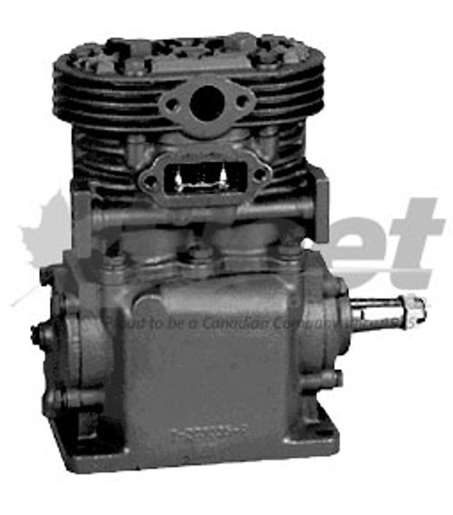 227407X TF-400 pulley drive air brake compressor, 8.5 CFM, right-side ports, 4-hole base mount, remanufactured