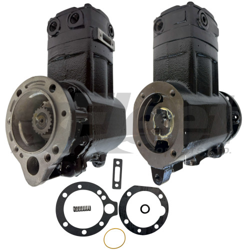Remanufactured 3558072X QE296 single-cylinder air compressor for Cummins L10, M11, and N14 engines. Cummins 3558131, 3558072, 3558072RX, 3558072BXR