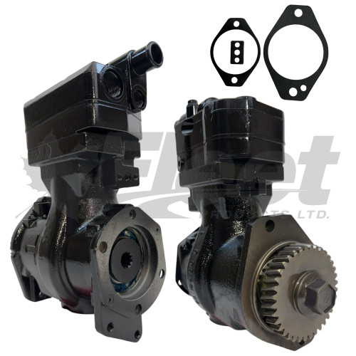 9111545000X Cummins SS250 75mm air brake compressor remanufactured for B-series engines, Mack & Navistar (3944460, 3948842, 3976362) 9111545007X