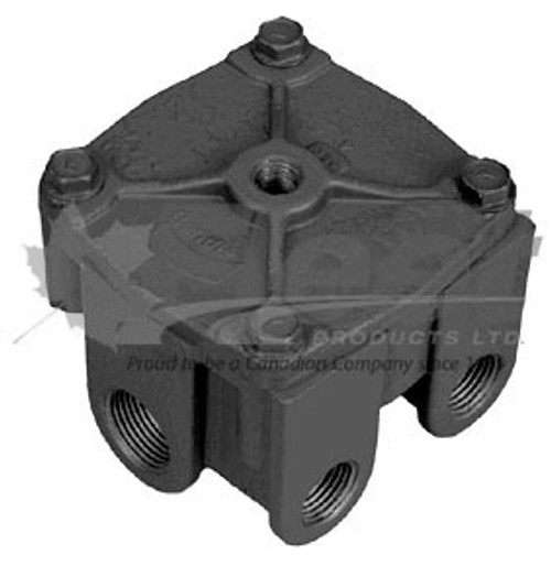 103009-g relay valve for heavy-duty truck air brake systems, 12-port, 4.0 psi crack, horizontal mount, fmcss compliant