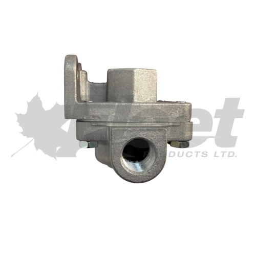 229860-G quick release valve for heavy-duty truck brake systems, 1/2" supply, 3/8" delivery, low crack pressure, aluminum body