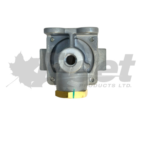289714-G quick release check valve for truck brake systems, 1/4 and 3/8 npt ports, anti-compounding, cast body, universal fit