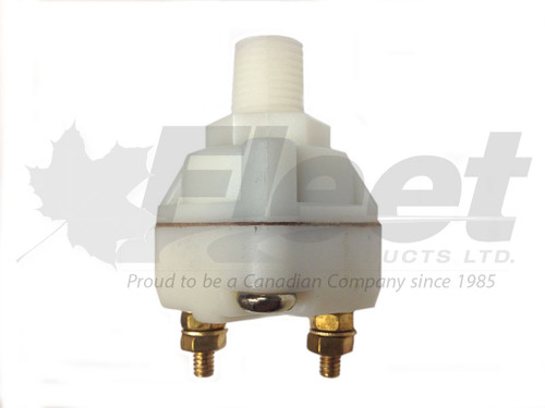 228600-G stop light switch, SL-4 style, 3- 5 PSI actuation, 1/4" NPT, two-terminal, replacement for Bendix 228600 air brake switch.