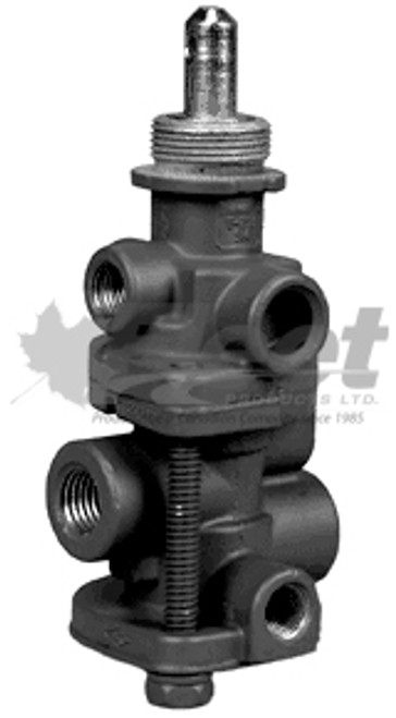 288239-g push/pull valve for tractor trailer air supply, steering column mount, 40 psi release, modulated trailer brake control