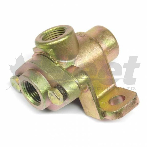 278614-g double check valve for truck air brake systems, 3/8 npt ports, horizontal mount, oem-grade shuttle design