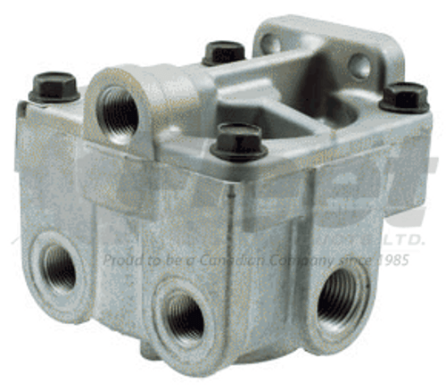 kn28060-g relay valve for trucks and trailers, 4.6 psi crack, 1/2" and 3/8" ports, responsive brake actuation