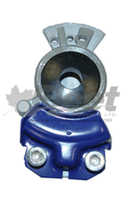 GH11452 / Phillips 12-006 service gladhand, blue aluminum body with 1/2" NPT port, universal tractor-trailer brake line connector