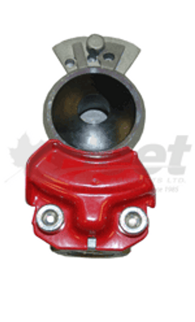 RT36201 Emergency Gladhand red 1/2" NPT aluminum body, Fleet Products replacement for Phillips 12-008, Sloan 36201, Haldex 11451, Grote 81-0001-R