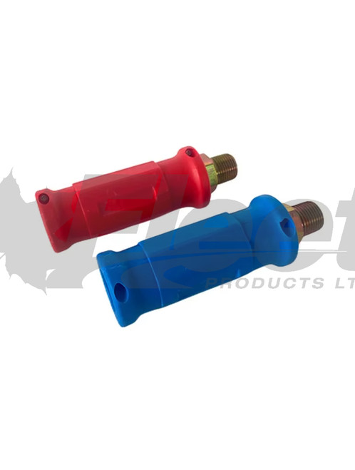 RT36430 plastic gladhand grips red blue set, fits standard gladhands, cross reference Phillips 12-600 | Automann: 179.3005 | Sloan: 44751 | Tectran: 10116 | Velvac: 035070