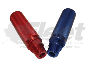 RT36430A anodized aluminum gladhand grips, knurled red blue set, cross reference Phillips 12-600, Automann 179.3008, 441799.