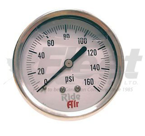 RA325CL 2.5" liquid-filled back mount pressure gauge, 0-160 PSI range, 1/4" NPT stainless case, universal for trailers and hydraulics. RA325CL 2.5" liquid-filled back mount pressure gauge, 0-160 PSI range, 1/4" NPT stainless case, universal for trailers and hydraulics.