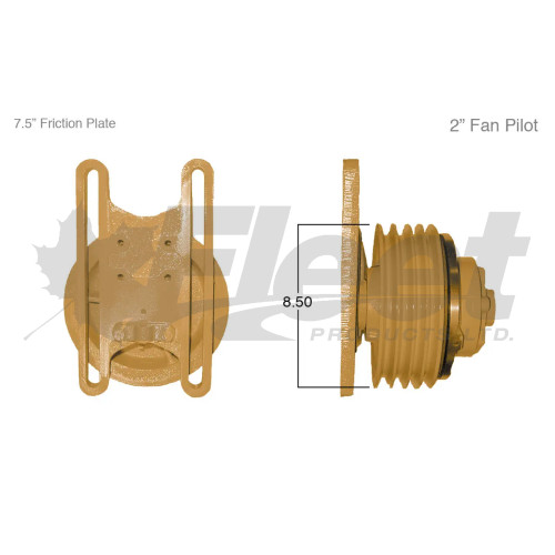 KB790005X S Advantage Fan Clutch for Caterpillar 3406 engines, 8.50" pulley, 2" pilot, 4-groove, remanufactured KB790005X S Advantage Fan Clutch for Caterpillar 3406 engines, 8.50" pulley, 2" pilot, 4-groove, remanufactured