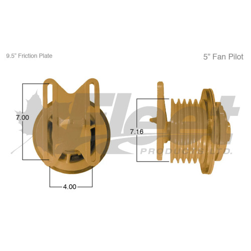 KB791012X reman HT/S Advantage fan clutch for Caterpillar 3306, 5V belt, 7.16" pulley, OEM fit for Peterbilt, Freightliner, Volvo.