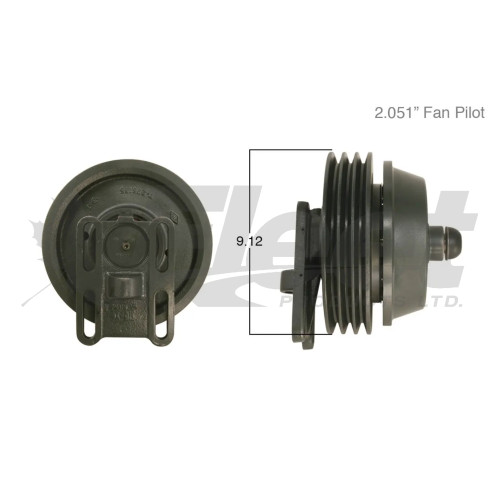 288633X FD-1 fan clutch reman, 9.12" pulley, 2.051" pilot, fits Volvo  (104885, 288623, 288619)