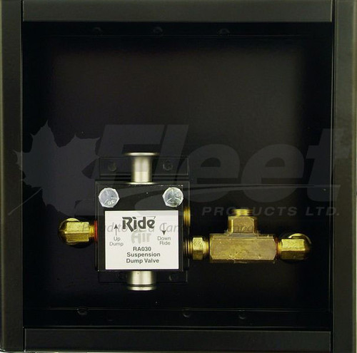 RA015BL-100 suspension dump control box with manual quick exhaust valve and flexible side/rear ports