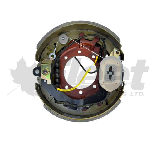 12-1/4"x3-3/8" left-hand electric brake assembly, 10K capacity, 7-bolt mount, self-adjusting, for Dexter and heavy-duty trailer axles 12-1/4"x3-3/8" left-hand electric brake assembly, 10K capacity, 7-bolt mount, self-adjusting, for Dexter and heavy-duty trailer axles