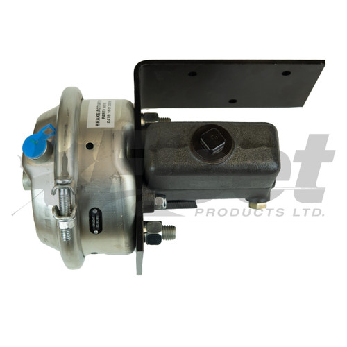 6510l air/hydraulic actuator for trucks, 1000 psi output, left-side mount, 5 1/16" flare port, 3.5 " hydraulic volume